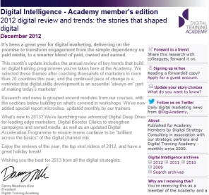 Digital Strategy data - Digital Intelligence December 2012