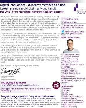 Digital Strategy data - Digital Intelligence December 2013