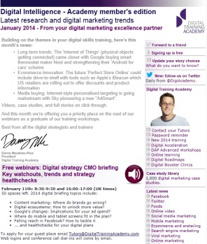 Digital Strategy data - Digital Intelligence January 2014