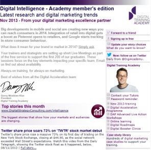 Digital Strategy data - Digital Intelligence November 2013