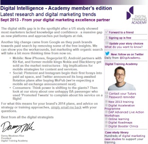 Digital Strategy data - Digital Intelligence September 2013