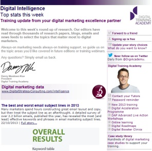 Digital Strategy data - Digital Intelligence - Top stats 08/11/2013