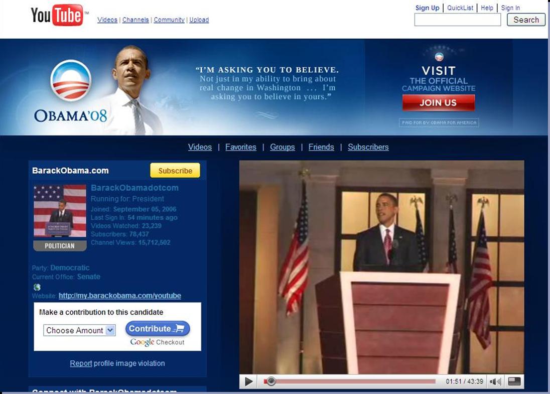 Obama social media campaign